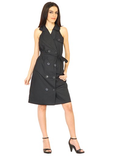 United Colors of Benetton Women Black Dress
